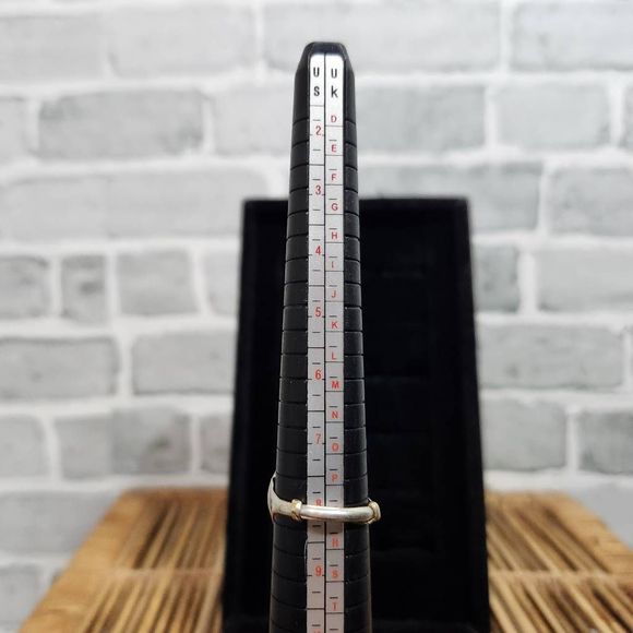 VINTAGE Sterling Silver Tigers Eye Ring Size 8 Gemstone Cabochon - Picture 7 of 7